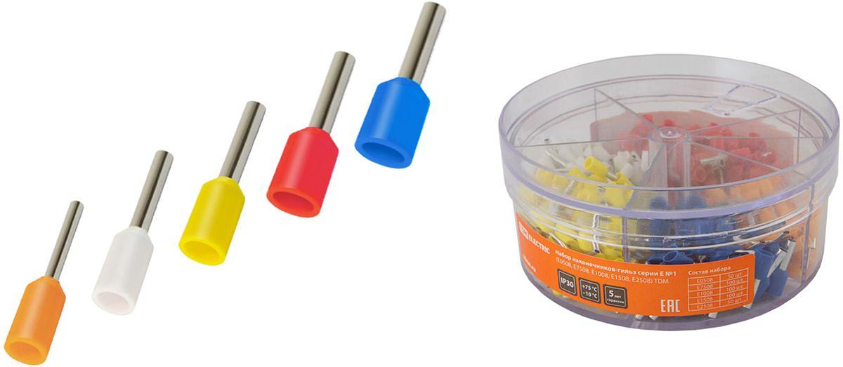 Набор наконечников-гильз серии Е №1 (Е0508, Е7508, Е1008, Е1508, Е2508) TDM фото 1