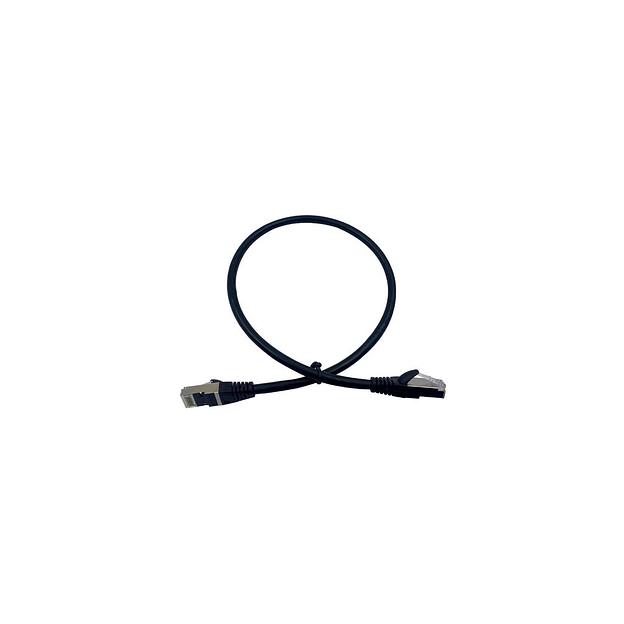 Патч-корд Buro BU-7-0.5M литой (molded), STP, кат.7, 0.5м, 4 пары, 28AWG, алюминий омедненный, многожильный, черный фото 1