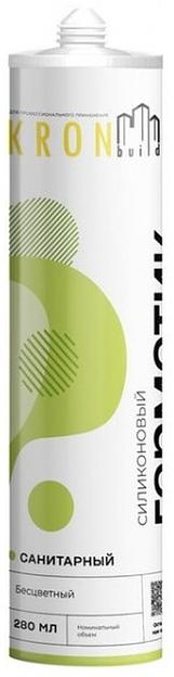 Герметик силиконовый санитарный Kronbuild бесцветный 280мл фото 1