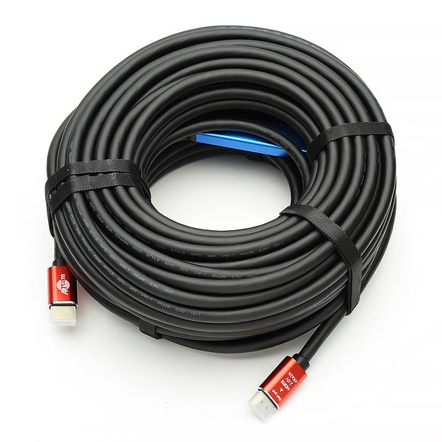 Кабель HDMI 30 m (Red/Gold, в пакете) VER 2.0 ATcom HDMI 2.0 (m) - HDMI 2.0 (m) 30 м (AT5947) фото 5