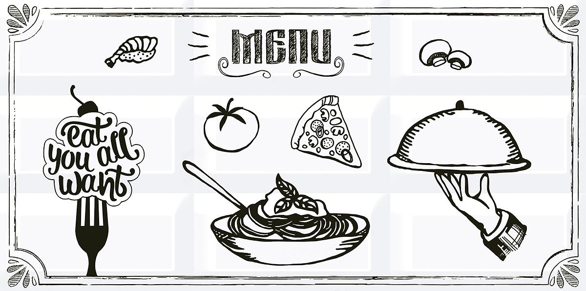 Плитка керамическая AZORI Вог 405x201 Breakfast 4 декор фото 1