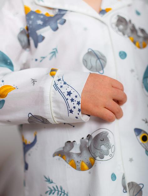 Пижама MINI DI «Алексия» дино и космос, сатин ОПТ фото 8