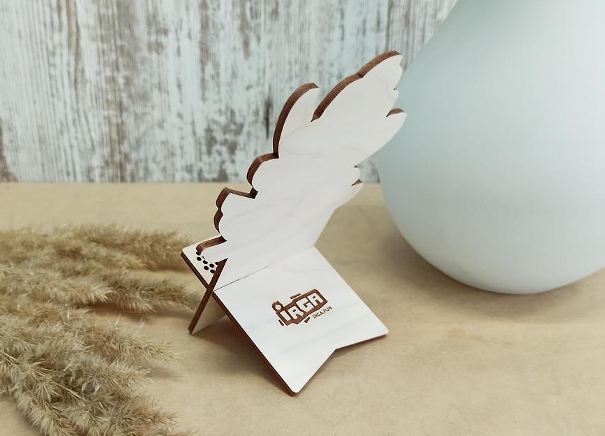 Подставка для смартфона из дерева Love, опт фото 2