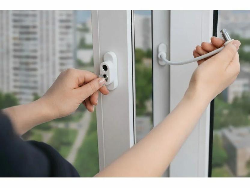 Установка оконного замка для защиты от выпадений под заказ фото 2