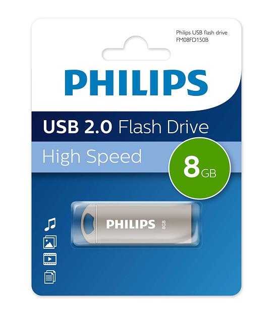 Флеш накопитель 8GB PHILIPS IRON 2.0 8GB, USB 2.0 фото 1