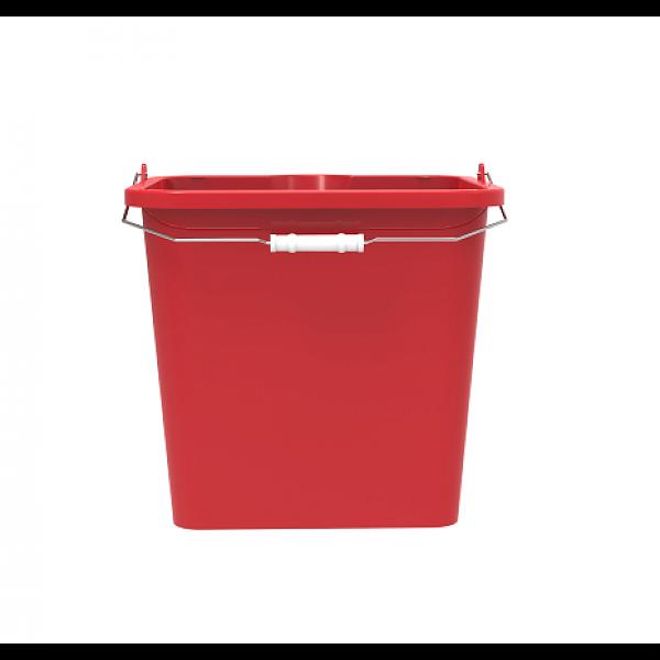 Ведро пластиковое для уборочной тележки, красное, 16 литров, Россия (406599) фото 2