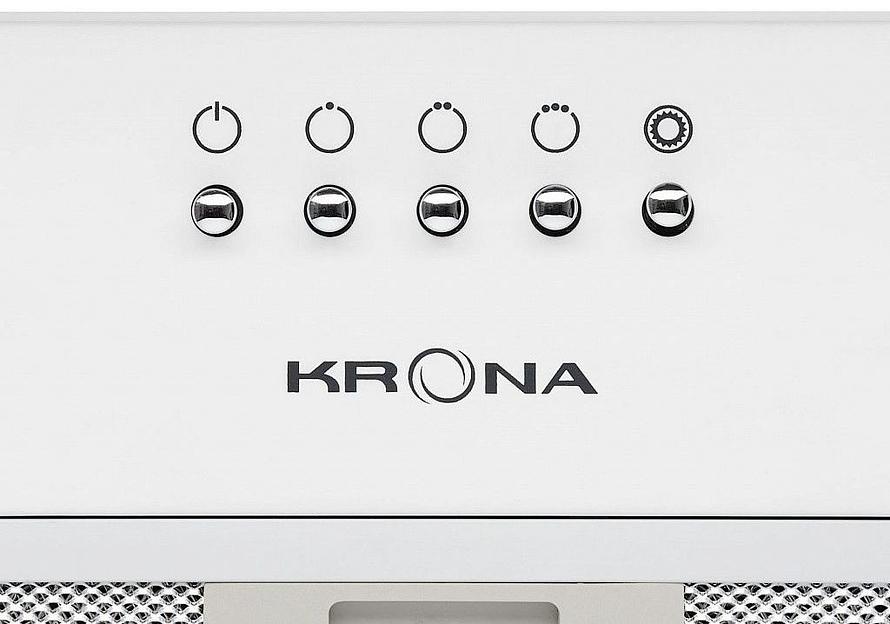 Вытяжка встраиваемая Krona Runa 600 PB белый управление: кнопочное (1 мотор) фото 5