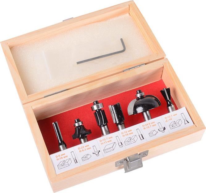 Набор фрез по дер. Вихрь 73/10/6/20 d(посад.)=8мм (фрезеры) (упак.:6шт) фото 2