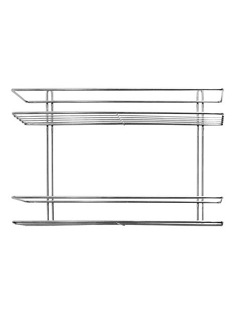 Полка для ванной комнаты «Консулл», 2-ярусная, прямая, 400х100х275 мм, хром, арт. 4891-2/ХПП-2 Опт фото 1
