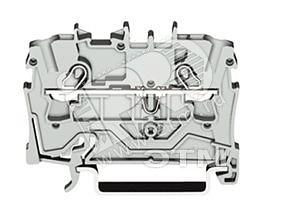 Клемма двухпроводная проходная 0.5-4(6)мм.кв. на DIN рейку фото 1