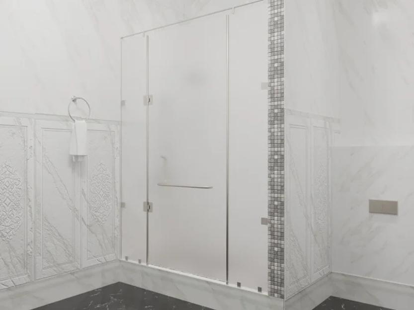 Душевое ограждение КазСтекло КС-200Р матовое белое фото 1