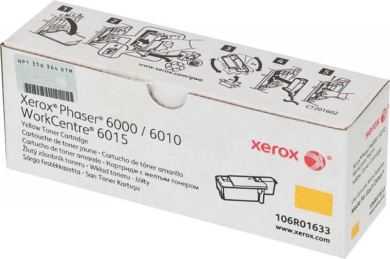ТОНЕР-КАРТРИДЖ ЖЕЛТЫЙ PH6000B, 1K Xerox 106R01633 фото 1