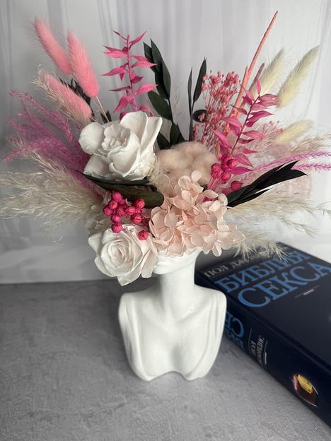 Букет из сухоцветов 28 см код 116551146 ОПТ фото 1