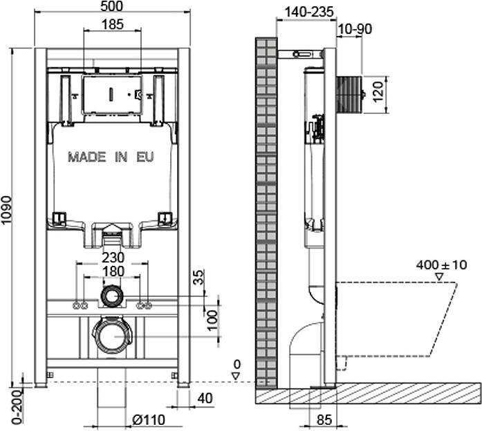 Инсталляция для унитазов Oli Eco 886914RDOO фото 5