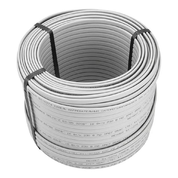 Rexant (51-0181) Кабель греющий (нагревательный) саморегулирующийся SRL16-2, неэкранированный, 16Вт/м, 0,9мм2/105м, бухта 100м фото 1