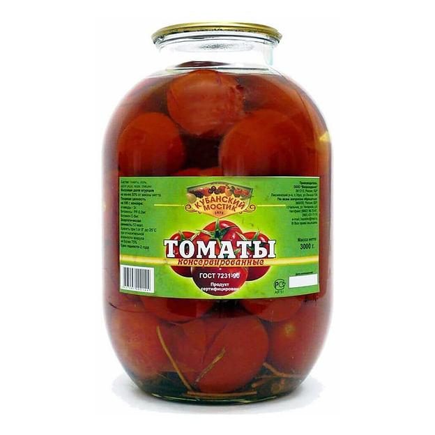 Томаты красные с зеленью в заливке Кубанский мостик фото 1