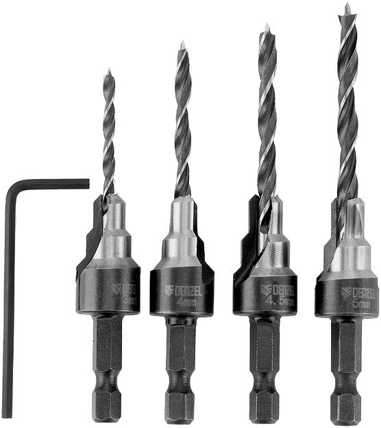 Набор сверл под конфирмат, 3-5 мм, 4 шт // Denzel фото 5