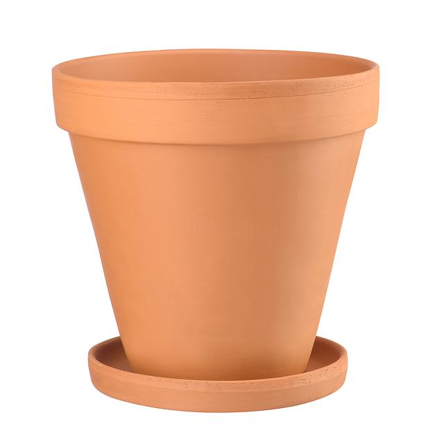 Керамический горшок Терракот Конус с подставкой, 2л.,терракотовый фото 1