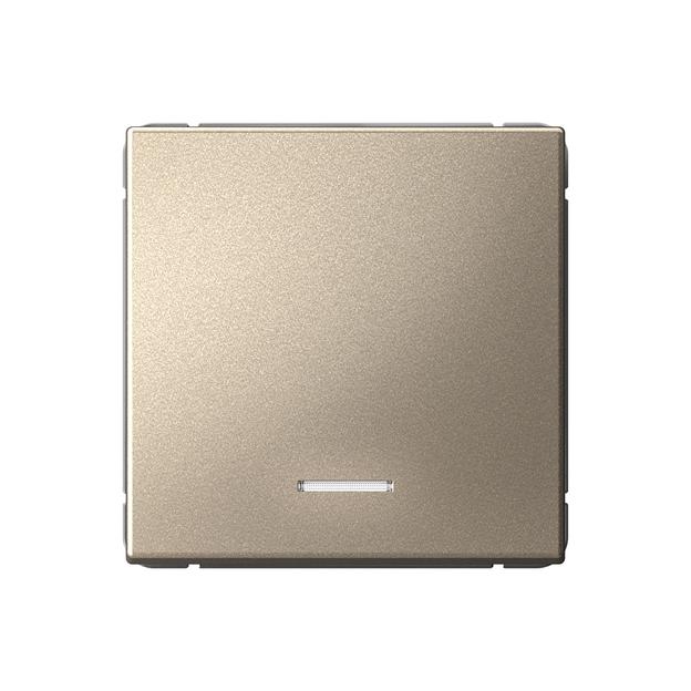 ARTGALLERY 1-клавишный выключатель с подсветкой, сх.1а, 10АХ, механизм, шампань фото 1