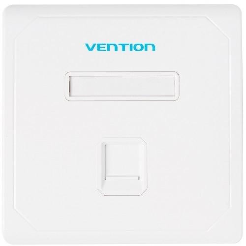 Лицевая панель Vention настенная (тип 86) под модуль Keystone 1 порт Белая Vention IFDW0 фото 1