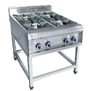 Плита газовая Abat ПГК-49П арт.21000802166 на краш. подст., без духовки, 4 конфорочная 900 серии фото 1