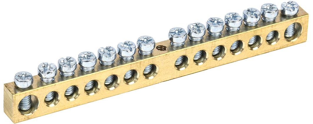 Iek YNN20-14-100 Шина PEN "земля-ноль" 8х12мм 14/1 (14групп/креп по цент) ИЭК фото 1