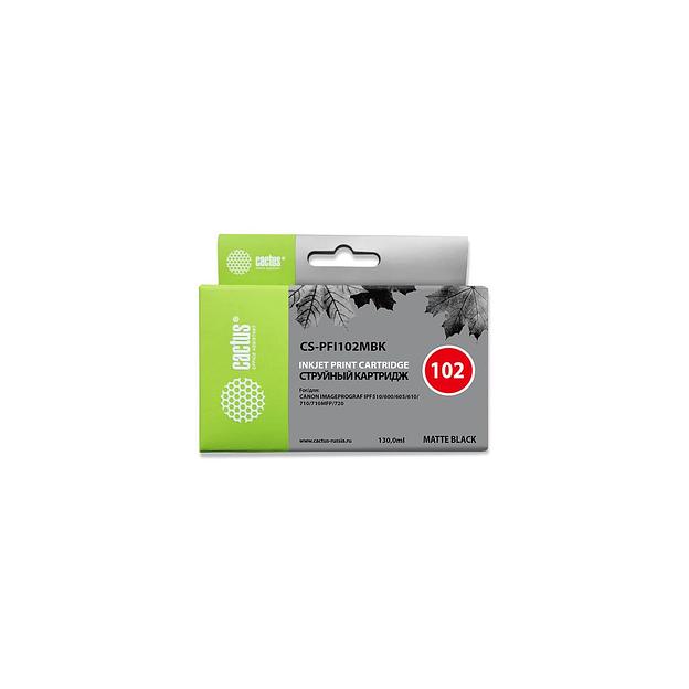 Картридж Cactus CS-PFI102MBK, PFI-102 MBK, черный матовый / CS-PFI102MBK фото 1