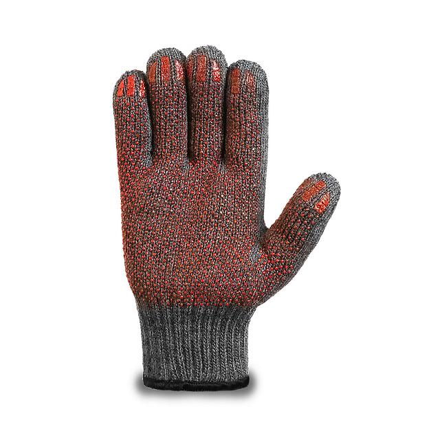 Двойные шерстяные перчатки 7,5 класс вязки (70 % шерсть+30 % акрил) с внутренним начёсом и антискользящим покрытием фото 3