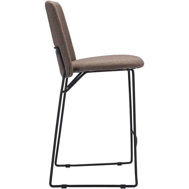 Стул барный Niels, рогожка, темно-коричневый фото 3