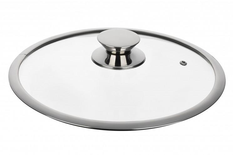 Крышка Ardesto Gemini Lazio 22 см  стекло и нержавеющая сталь AR1922L фото 1
