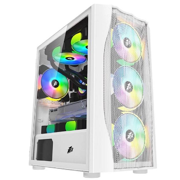 1STPLAYER Корпус FIREBASE X3-M White / mATX, TG / 4x120mm LED fans inc. / X3-M-WH-4F1-W фото 1