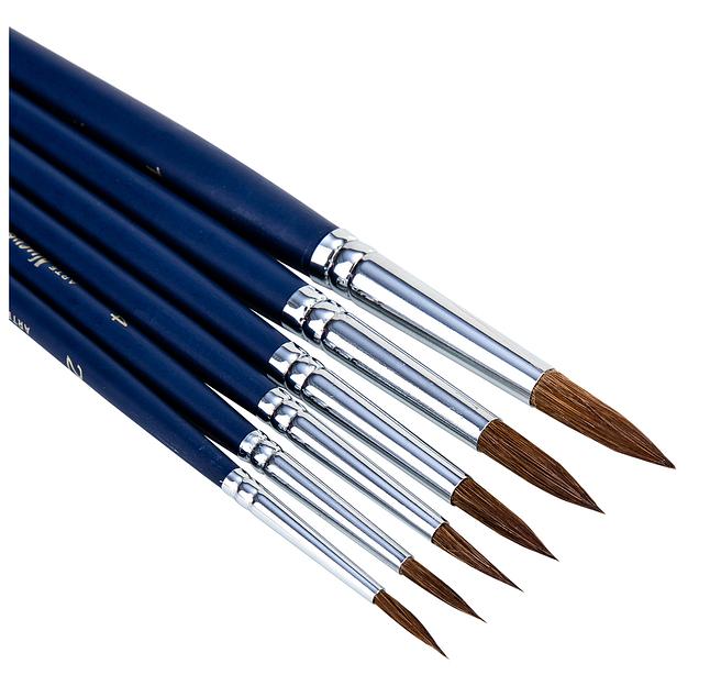 Набор кистей Deli 73893 синтетика круг. фото 2