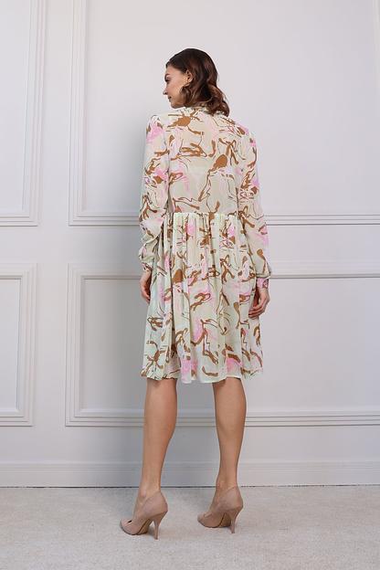 Платье с галстуком-бантом, Мультиколор, опт фото 3