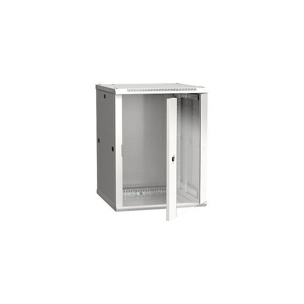 Шкаф коммутационный ITK Linea W LWR3-18U66-GF настенный, стеклянная передняя дверь, 18U, 600x900x600 мм фото 1