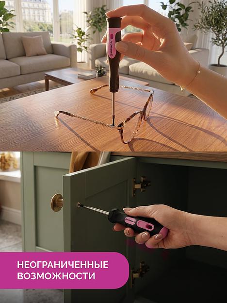 GRINDA Pink Tools 165 предм, универсальный набор инструмента (22109) фото 6