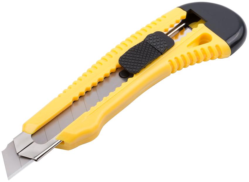 Нож технический 18 мм усиленный пластиковый фото 2