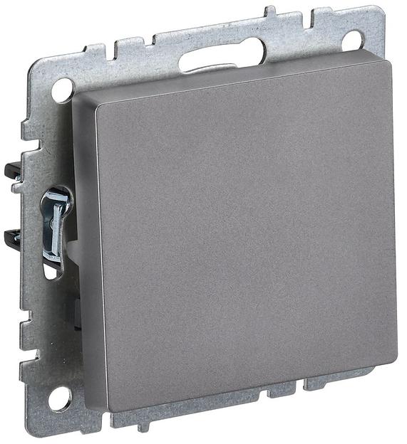 IEK BR-V14-0-10-K46 BRITE Выключ. 1-кл. самовозвратн. 10А ВС10-1-4-БрС сталь фото 1