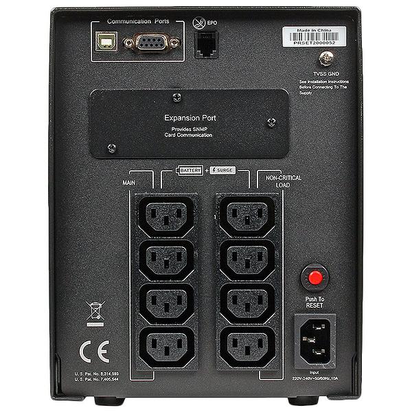 ИБП CyberPower PR1000ELCD, Line-Interactive, 1000VA/900W, 8 IEC-320 С13 розеток, USB&Serial, SNMPslot, LCD дисплей, Black, 0.6х0.35х0.4м., 21кг. CyberPower PR1000ELCD фото 2