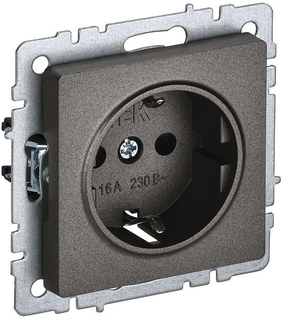 IEK BR-R14-16-K45 BRITE Роз. с з/к/ш 16А РС14-1-0-БрТБ бр. фото 1