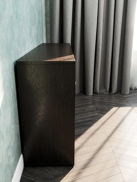 Стеллаж горизонтальный с 4 дверцами 8-секционный Wood&Stone «Малави» 310 венге линум 132×32.8×67.3 см фото 8