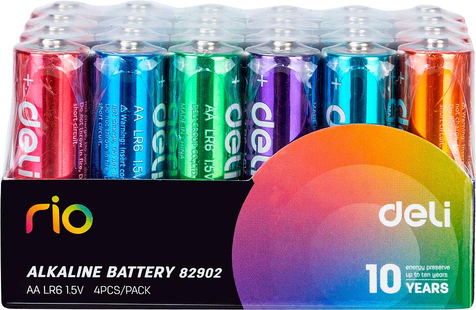 Батарея Deli Rio AA (4шт) спайка фото 3