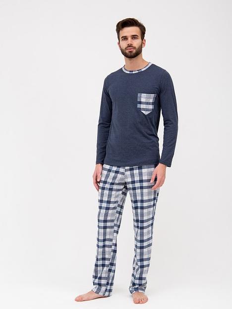 Трикотажный костюм «Михаил» (Синий меланж) фото 1