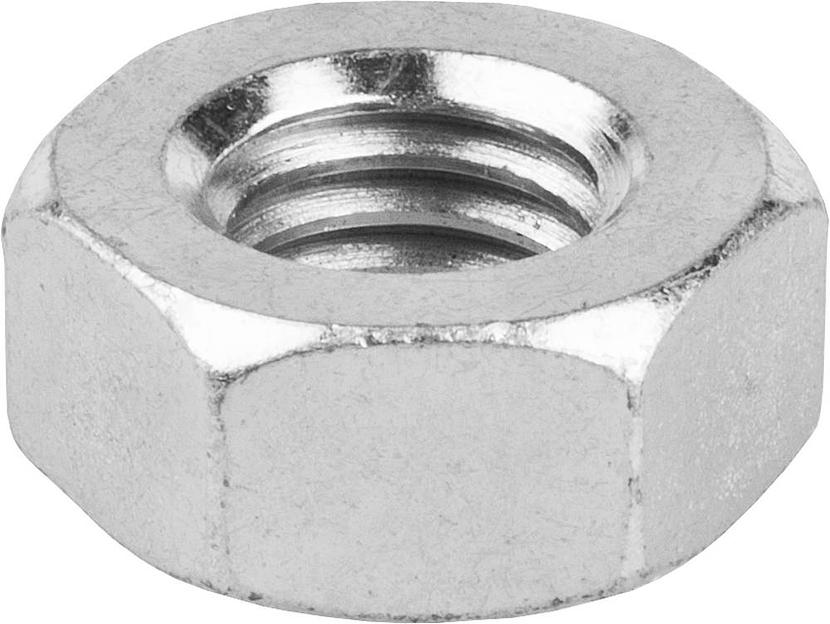 ЗУБР ГОСТ ISO 4032-2014, кл. пр. 6, M10, цинк, 5 кг, шестигранная гайка (303550-10) фото 1