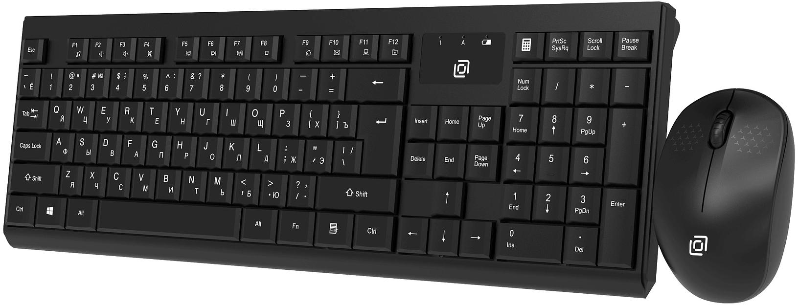 Клавиатура + мышь Оклик S269W клав:черный мышь:черный USB беспроводная slim Multimedia (2070303) фото 8