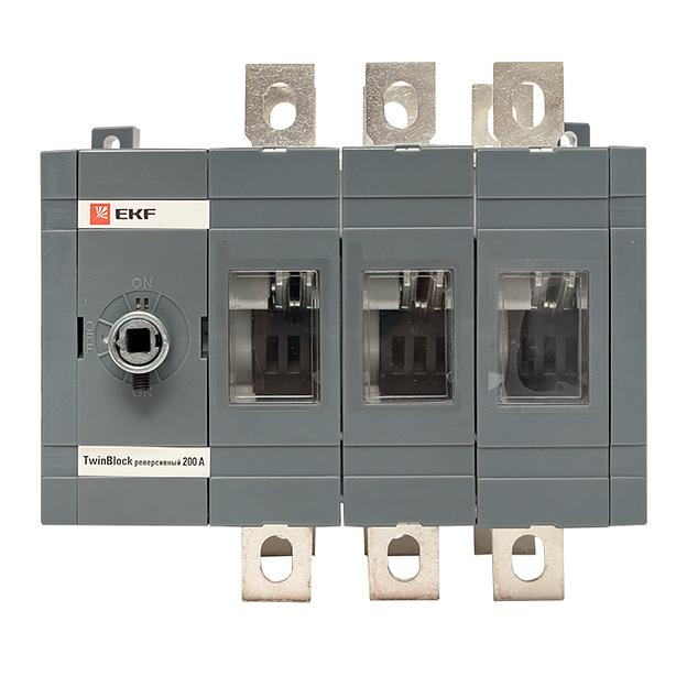 Рубильник 200A 3P реверсивный без рукоятки управления TwinBlock фото 2