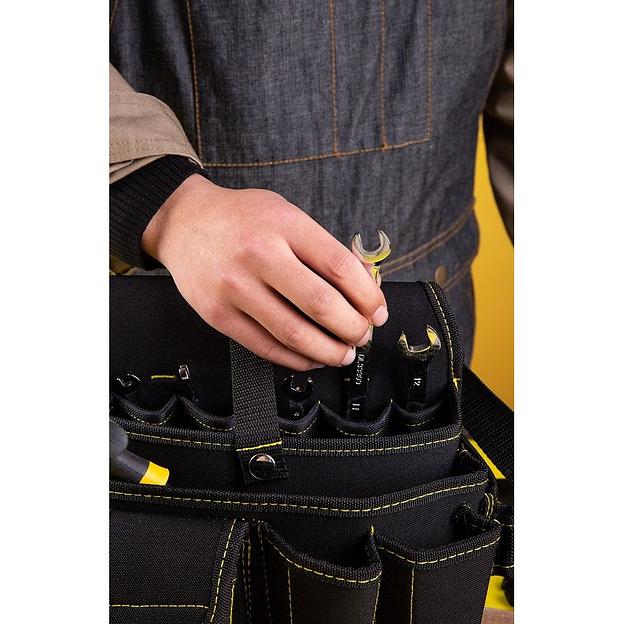 Ящики, сумки для инструментов Deli Поясная сумка монтажника Deli DL-P5 270 x 190 x 140мм, 7 карманов, ткань Оксфорд 600D фото 5