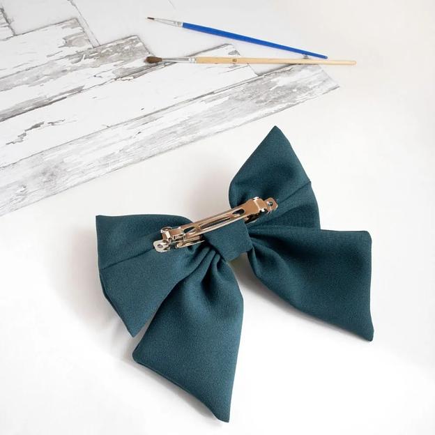 Заколка для волос Casanda Hey «Бантик» морская волна, опт фото 4