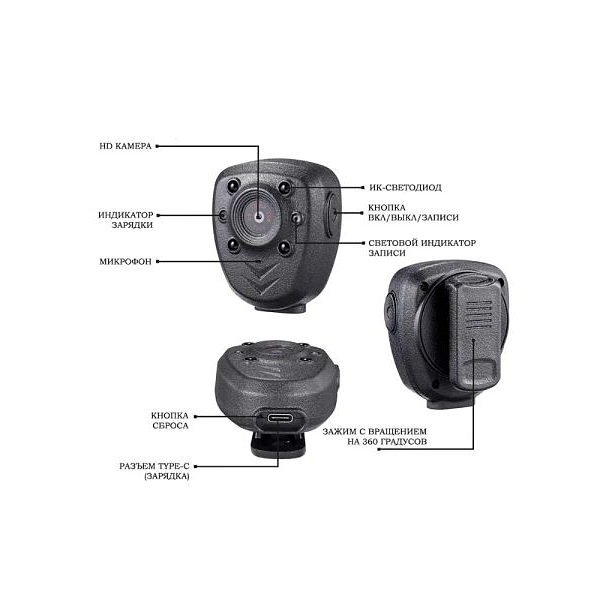 Персональный видеорегистратор RIXET M1 Mini фото 2