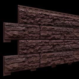 Фасадная панель Доломит,Скалистый риф Премиум, Каштан фото 1