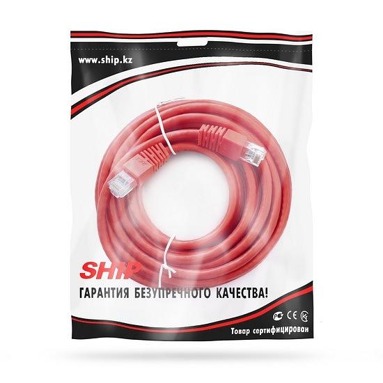 Патч Корд  SHIP  S6025RD0500-P  Cat.6  UTP  RJ-45  5 м  Красный  Пол. пакет фото 2